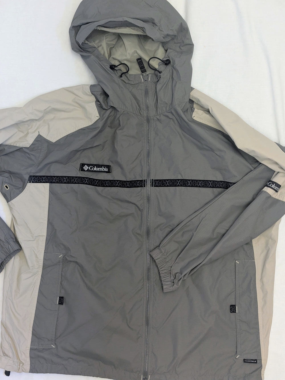 Vintage Columbia Packable Jacket Men’s XXL Windbreaker Water Resistant Hooded